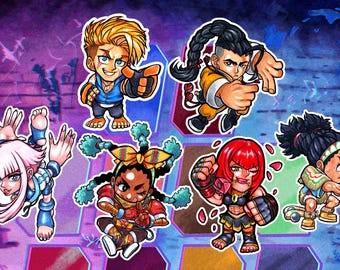 ENTIRE ROSTER | SF6 SD Chibi 3" Waterproof Stickers