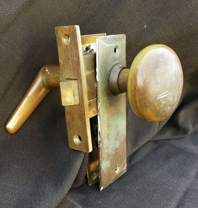 1 3 8 Backset Vintage Antique Screen Storm Door Set Knob Etsy