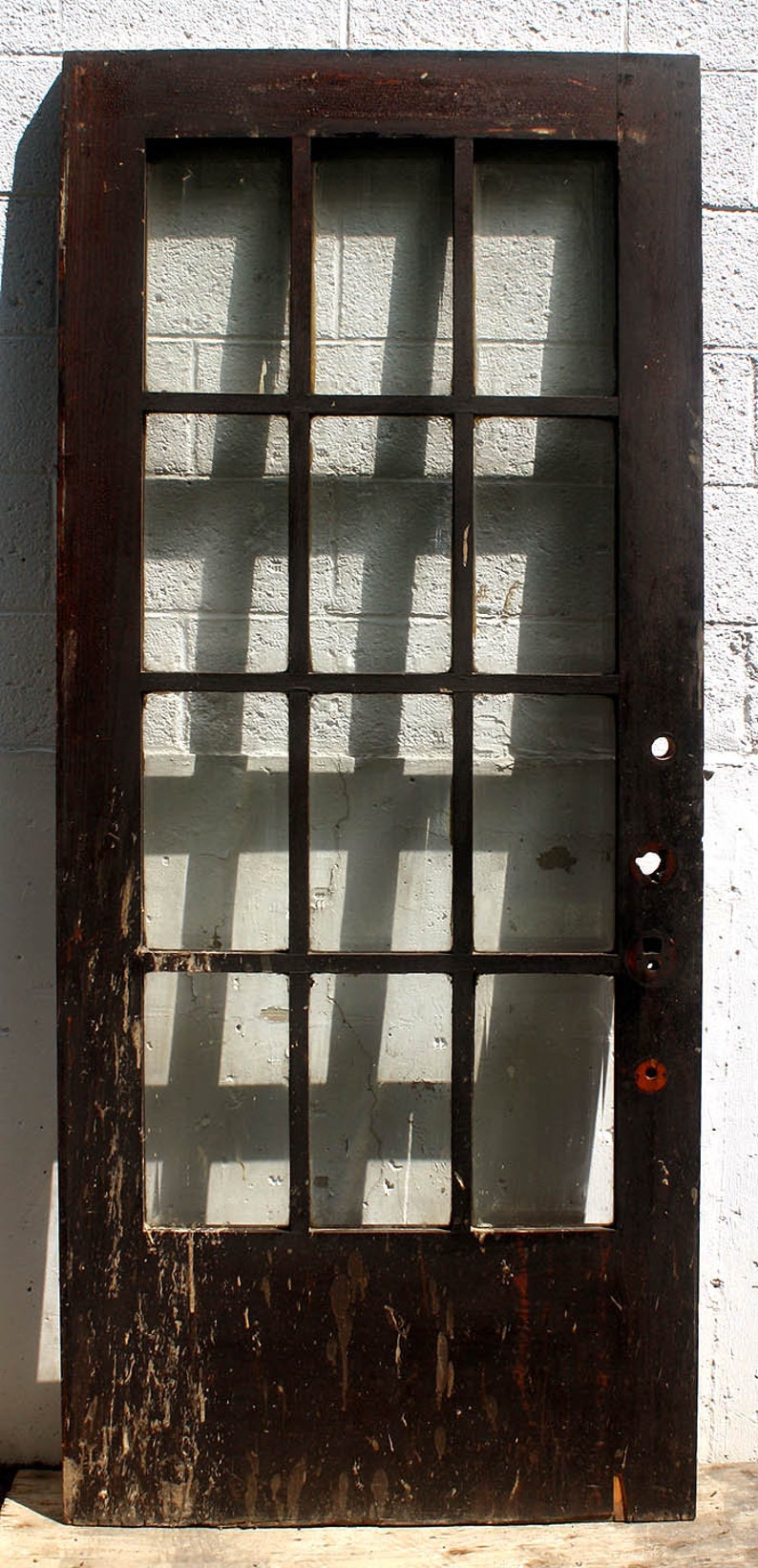 36x84 Antique Vintage Oak Wood Exterior Entry French Etsy