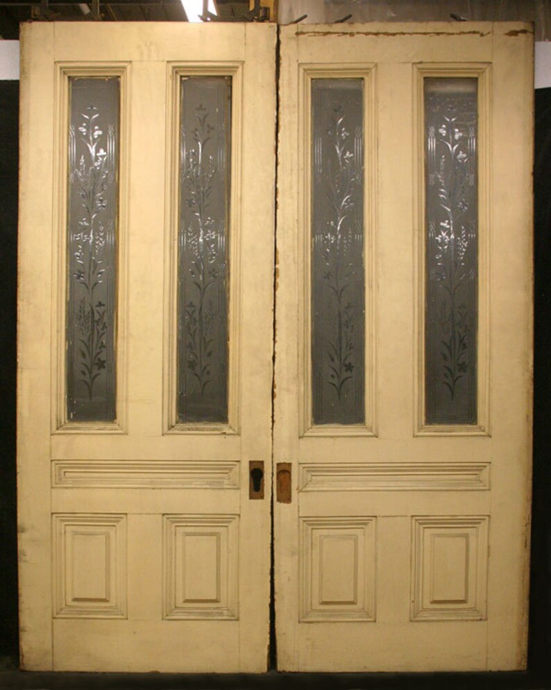 75x96x3 Pair Antique Vintage Victorian Image 0