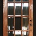 36"x 83"x 2.25" Antique Interior Exterior French Walnut Door Beveled Glass Lites