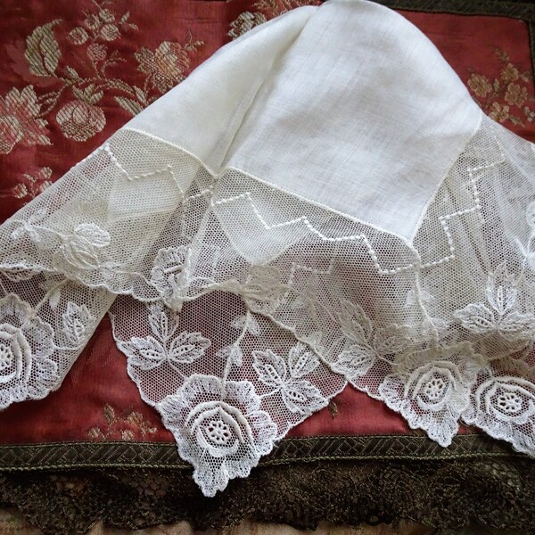 Antique Lace Handkerchief - Etsy