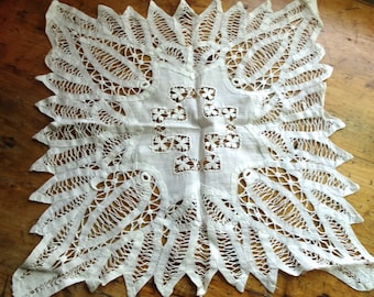 GORGEOUS Antique Victorian Lace,Exceptional Hand Work,Battenburg and Needle Lace,Battenberg Tape Lace,Display,Frame it,Vintage Table Toppers