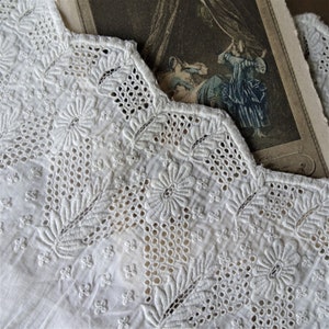 Incroyable broderie Ayrshire antique du XIXe siècle, couture ancienne, qualité musée, parfait pour encadrer, broderies de collection linge de maison
