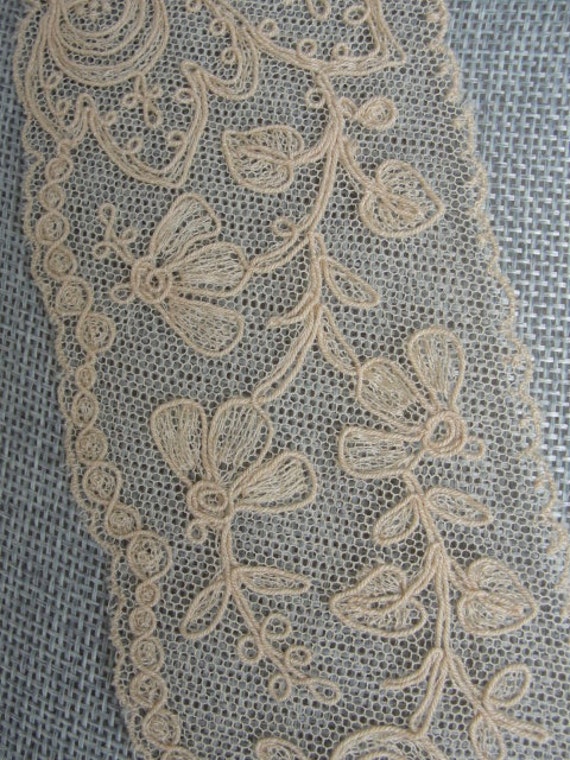 20s ART DECO French Lace Ladies Collar Intricate … - image 5