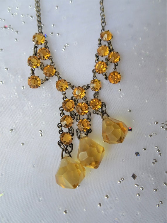 1920s GLITTERING Czech Crystal Necklace,Sparkling… - image 2