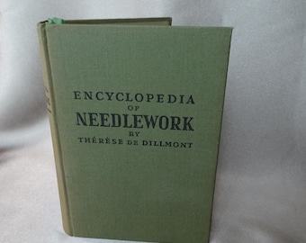 VINTAGE Encyclopedia Of Needlework Book, De Dillmont, Livro de referência de bordado, Costura, Tricô, Crochê, Frivolité, Renda, Lindo livro