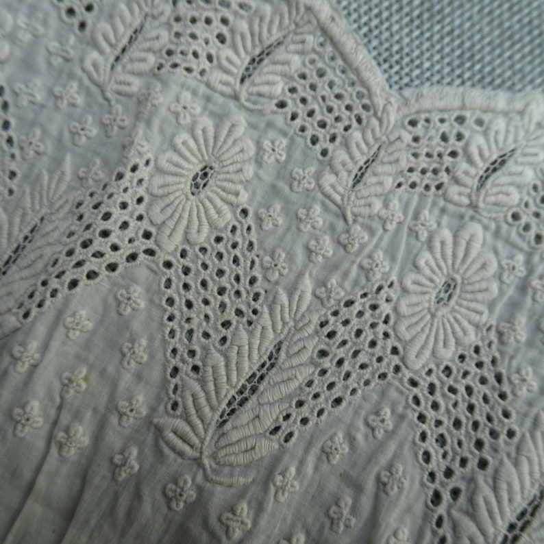 AMAZING Antique 19th Century Ayrshire Embroidery Work, Heirloom Sewing