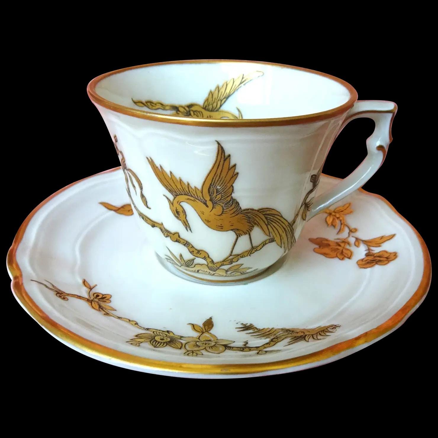 RARE LIMOGES Bernardaud Cabinet Demitasse Cup and Saucer