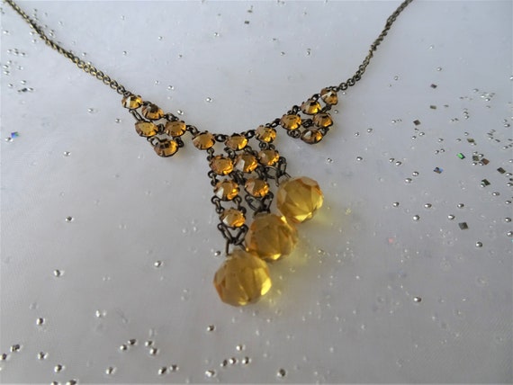 1920s GLITTERING Czech Crystal Necklace,Sparkling… - image 7