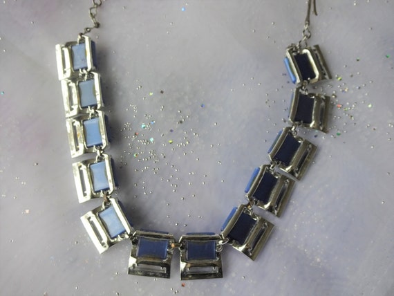 LOVELY Vintage Lucite Moon Glow Necklace, Mid Cen… - image 3