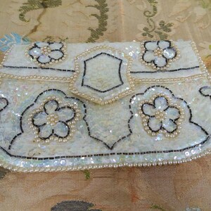 HERMOSO bolso con cuentas vintage, bolso de noche con lentejuelas, bolso clutch, bolso de boda, bolso de boda, hermosos bolsos vintage