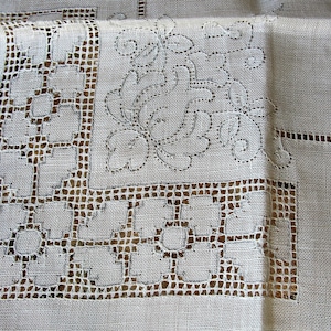 Vintage MADEIRA Hand Embroidered Hankie,Wedding Handkerchief, White Work Embroidery FLORAL Openwork Wedding Bridal Bridesmaids Special Hanky