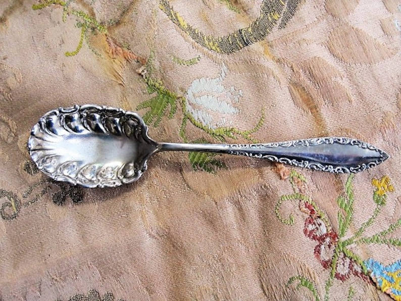 Lovely ORNATE Sugar Serving Spoonsilver Plate1847 Rogers Etsy