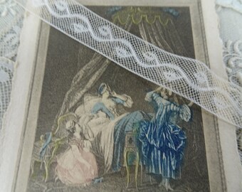 BEAUTIFUL Antique French Lace Cotton Trim Delicate Intricate Pattern,Dolls,Christening Gowns,Bridal Heirloom Sewing,Collectible Vintage Lace