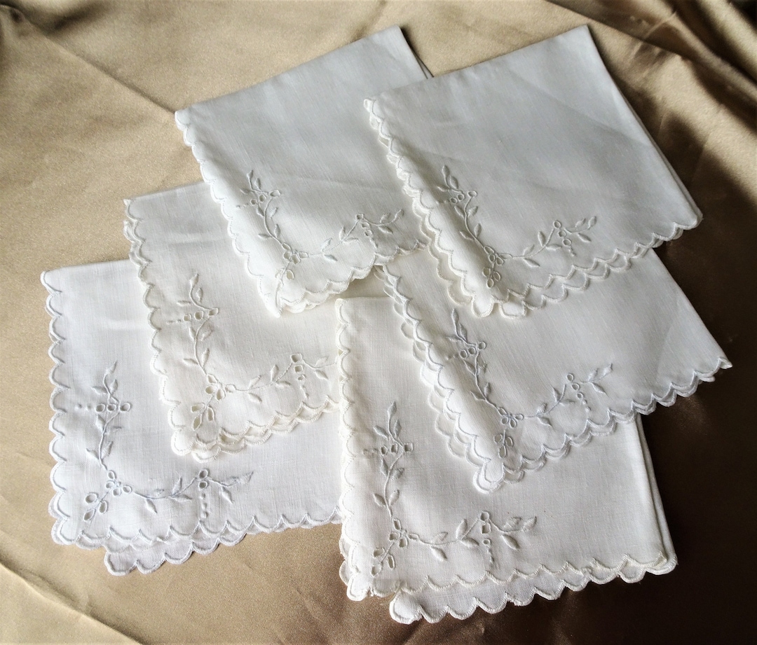 BEAUTIFUL Vintage Napkins1920s Madeira Embroidery Workfine Etsy