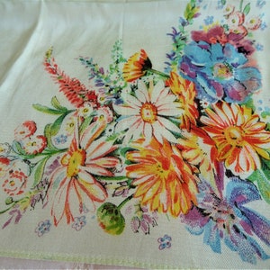 1930s ART DECO Hanky,Silky Hankies, Printed Flowers Hanky,Colorful Vintage Hankies,Collectible Vintage Hankies
