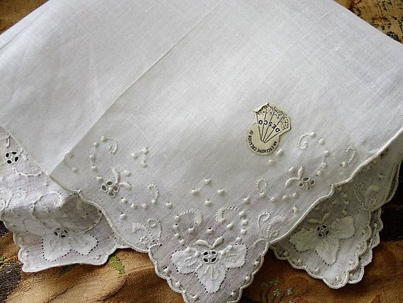 Accessoires Sjaals & omslagdoeken Zakdoeken Vintage Madeira Handkerchief 