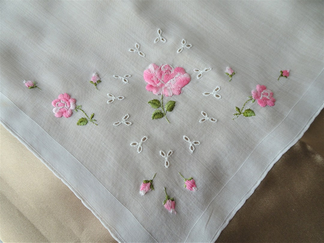 小物 1900s Hand Embroidery Handkerchief Vintage Embroidered Handkerchiefs - Etsy
