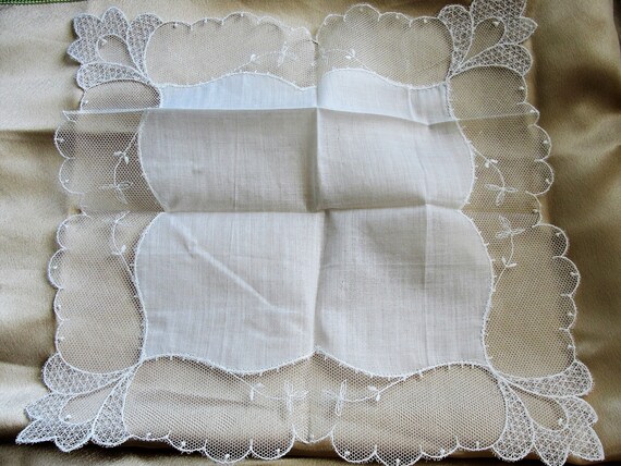 BEAUTIFUL Vintage Lace Hankie BRIDAL WEDDING Hand… - image 2