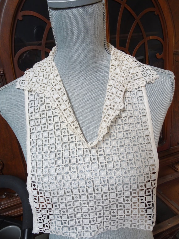 ANTIQUE LACE Chemisette Dickey Collar Vestido de encaje o Inserto de traje Ropa de encaje vintage Era de Downton Abbey Ropa vintage coleccionable Etsy Mexico