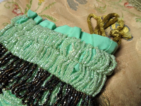 DRAMATIC 1920s Beaded Flapper Purse,Art Deco Glit… - image 4