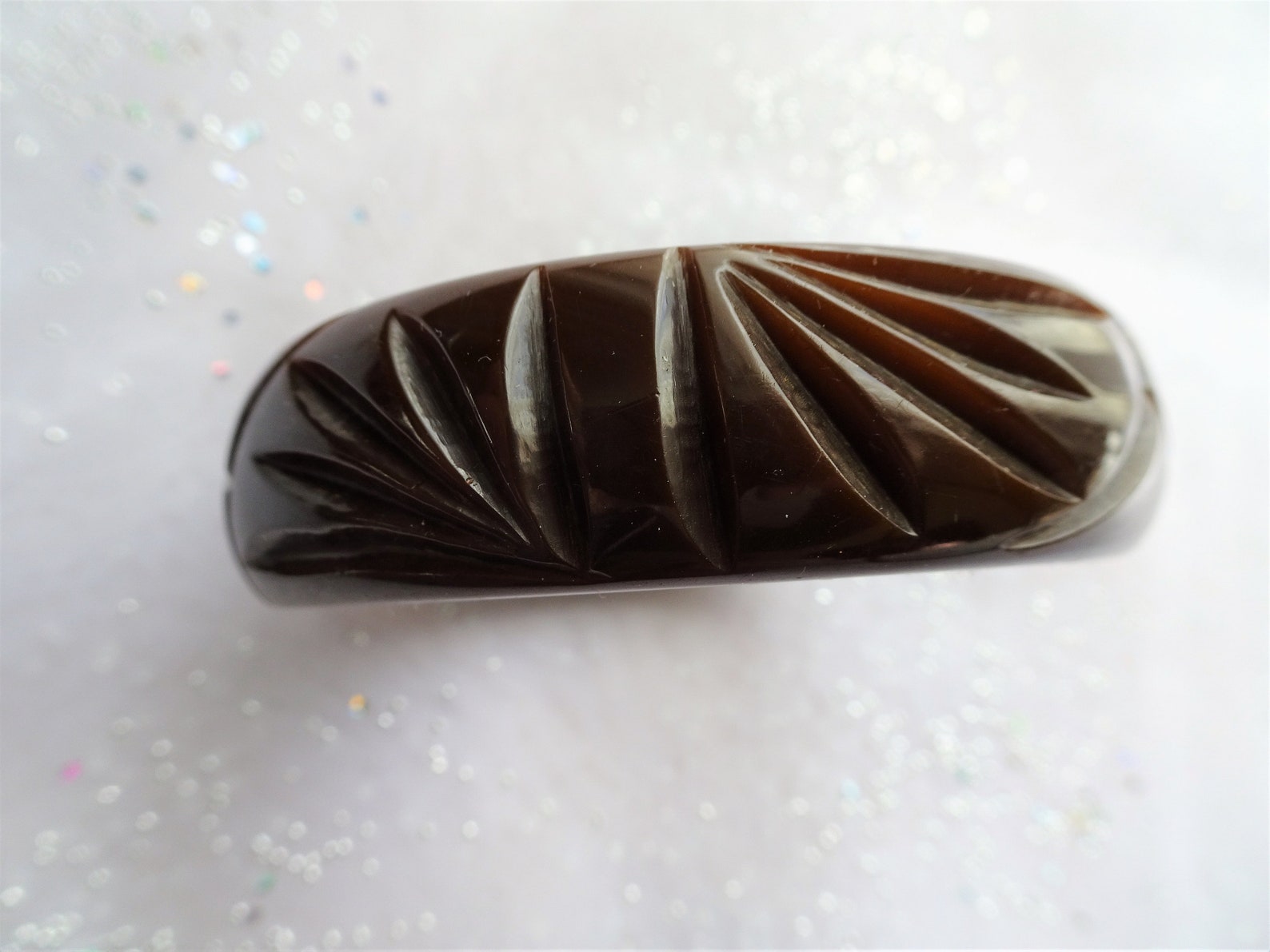 STUNNING Art Deco Deeply Carved Bakelite Bracelet,chocolate Brown ...