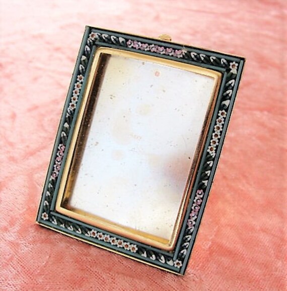 Vintage Mosaic Small Photo Frame 2 Inches Italian Micro