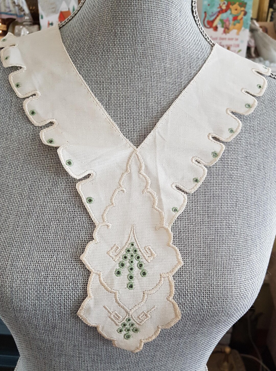ART DECO 1920s Collar,salesman Sample,swiss Embroidered Collar,flapper ...