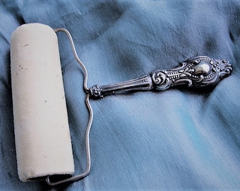 ANTIQUE Victorian Art Nouveau Sterling Silver Blotter,Ornate Repoussé Work, Writing Tool, Desk Accessory,Ink Blotter,French Cottage Decor
