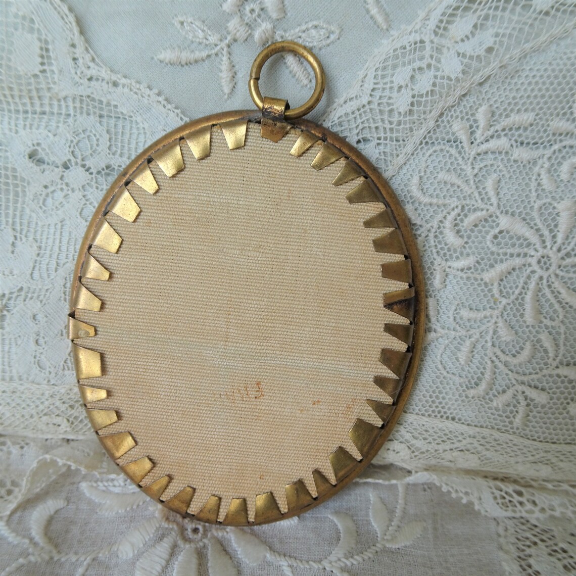 LOVELY Antique French Frame and Picture,lovely Lady,fabulous Locket