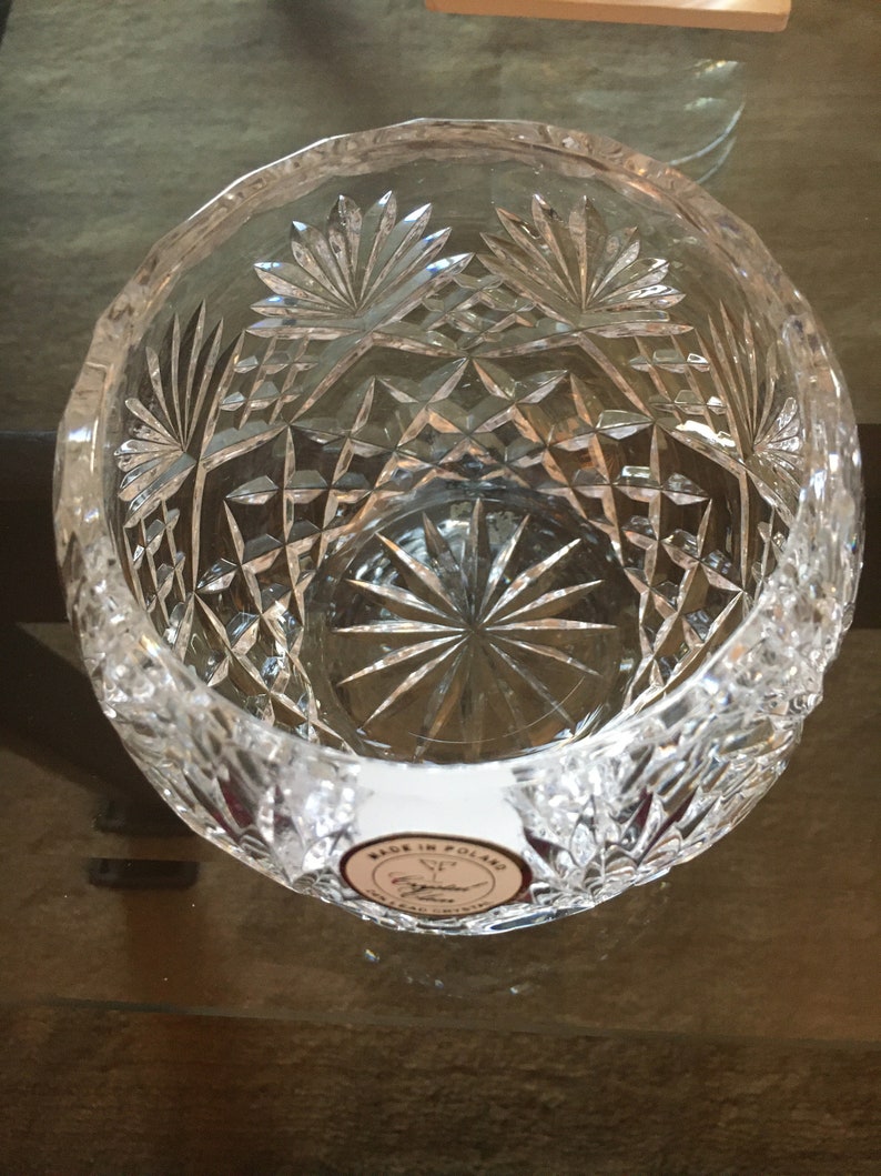 Crystal Clear 24% Lead Crystal Bowl Made In Poland. | Etsy 24 Lead Crystal Bowl Made In Poland