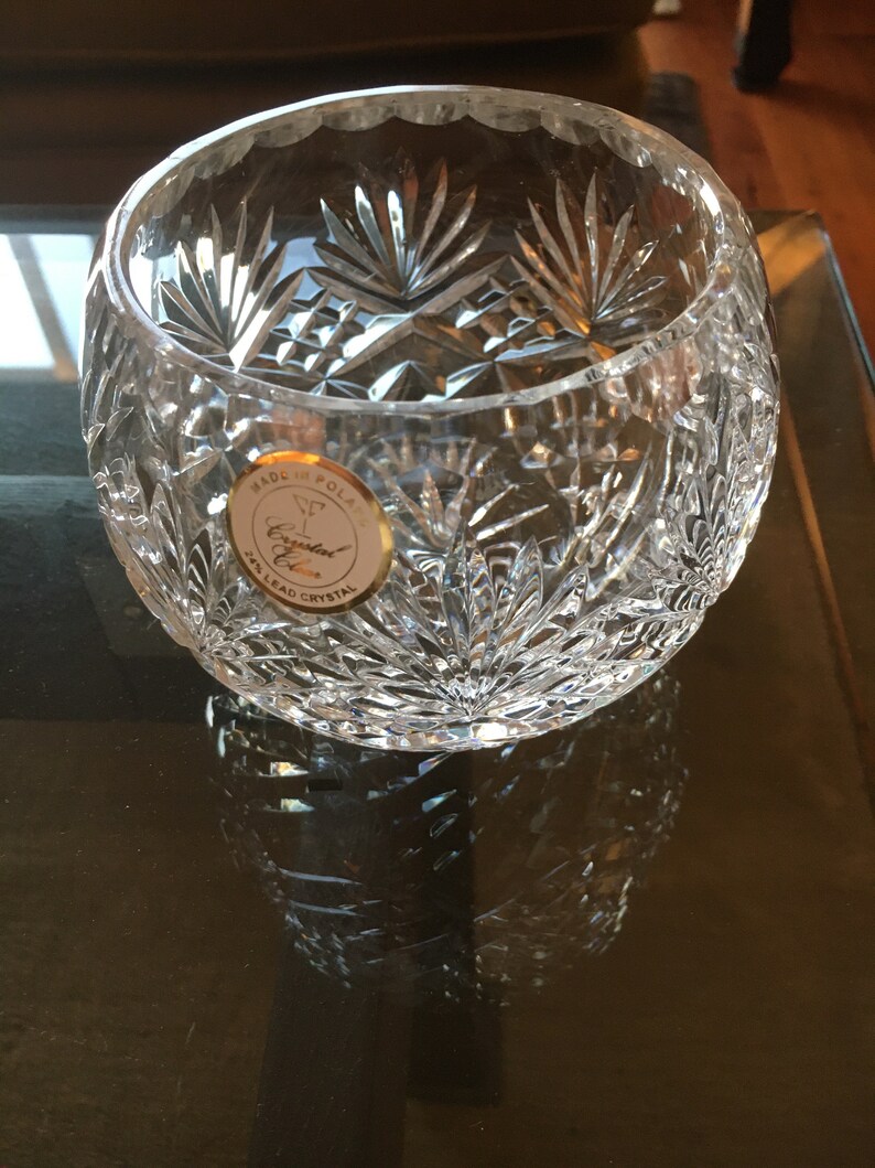24 Lead Crystal Bowl Made In Poland