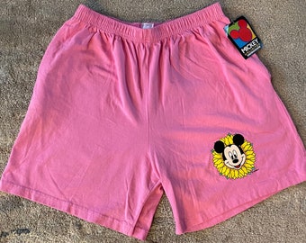 Pink Disney Sunflower Mickey Shorts - Flower & Garden Festival L / XL- Deadstock w/ tags!