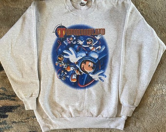Vintage 90s Walt Disney World Tomorrowland Crewneck Sweater - XL Grail