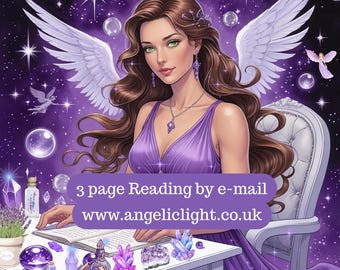 3 Page Spiritual Reading by email. Angels, Ascension, Colour, Crystal, Magical, Nature, Past Life, Spirit, Mediumship, Spirit Guide, Psychic