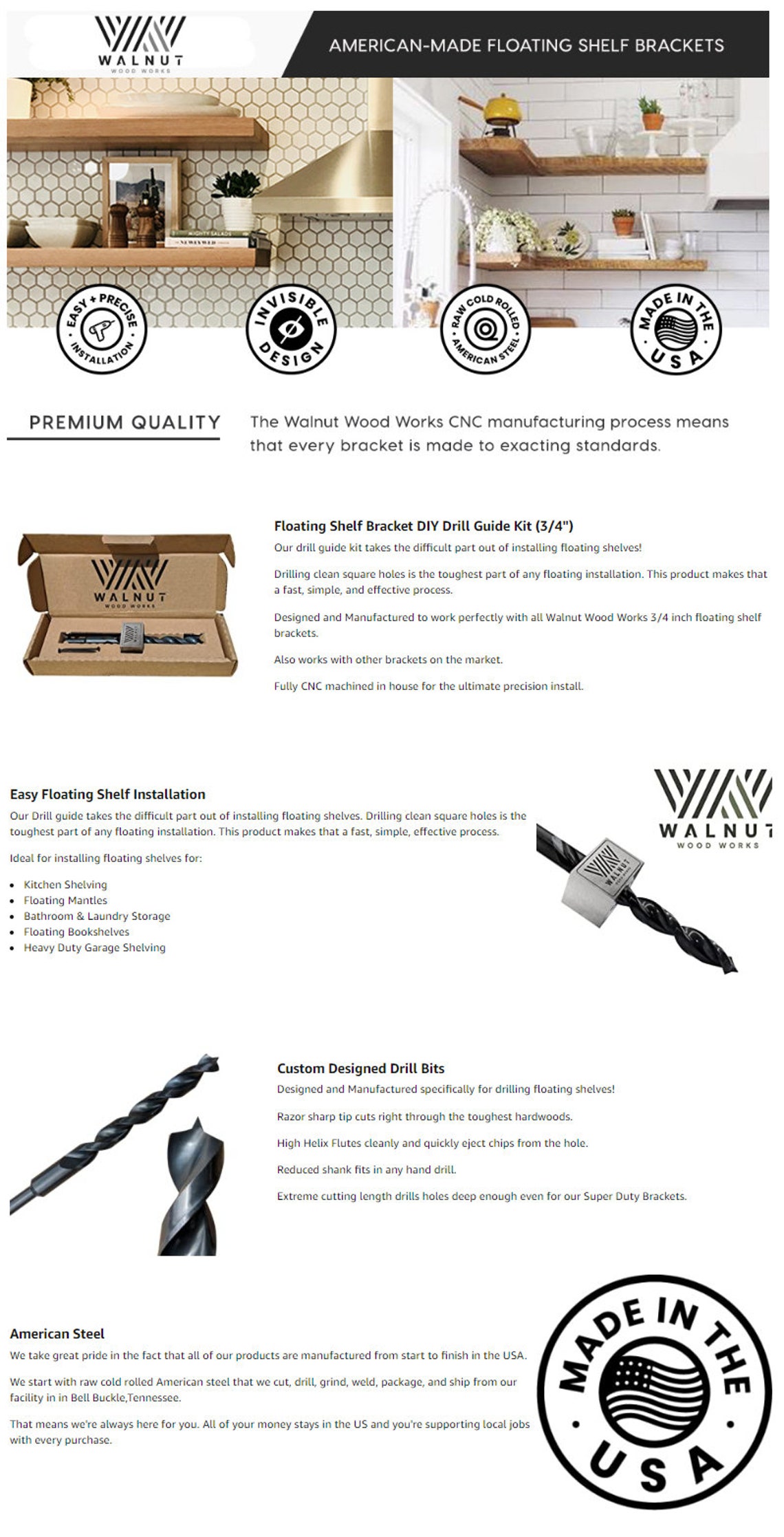 Floating Shelf Bracket DIY Drill Guide Kit Etsy