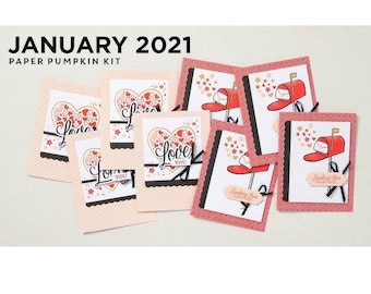Stampin' Up PaperPumpkin - Sending Hearts - January 2021 - Brand New - Retired