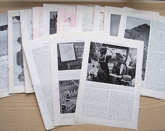 Lote de páginas auténticas de revistas militares de la Segunda Guerra Mundial: más de 100 páginas originales de la década de 1940.