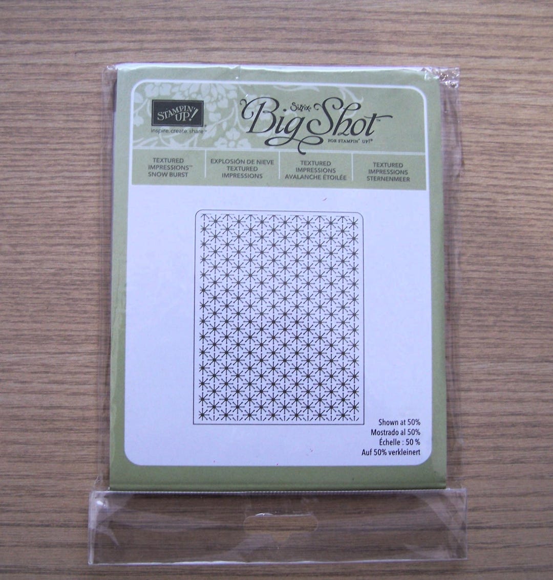 Stampin' up Sizzix Textured Impressions Snow Burst Embossing Folder ...