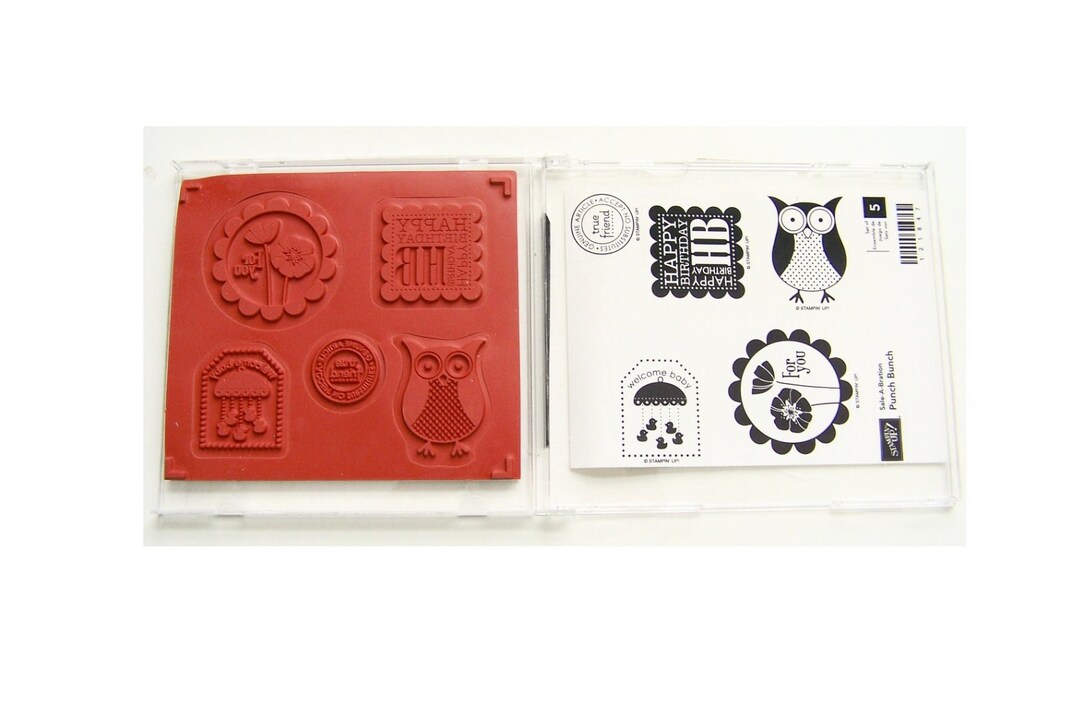 Stampin' up Punch Bunch Rubber Stamp Set - Brand New - Retired - Card ...
