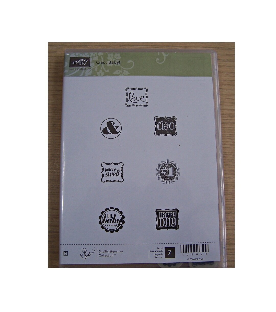 Stampin' up Ciao Baby! Shelli's Signature Collection Rubber Stamp Set ...
