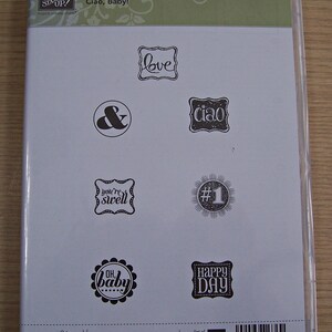 Stampin' up Ciao Baby! Shelli's Signature Collection Rubber Stamp Set ...
