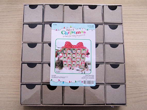 Advent Calendar Paper Mache Frame Box