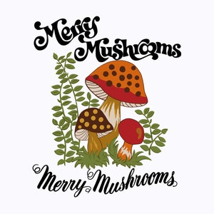 Vintage Merry Mushroom Wrapping Paper