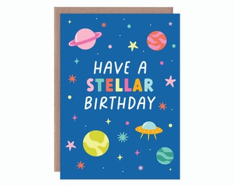 Space Birthday Card