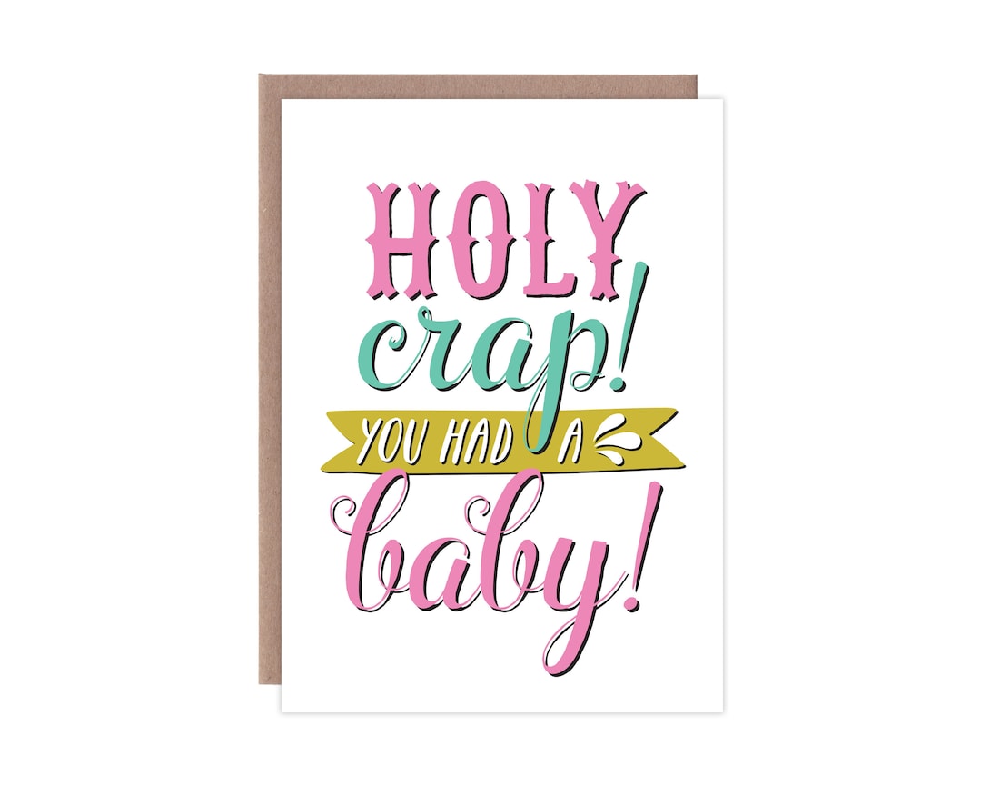Funny Baby Card Funny Baby Shower Card Funny New Baby Card Etsy