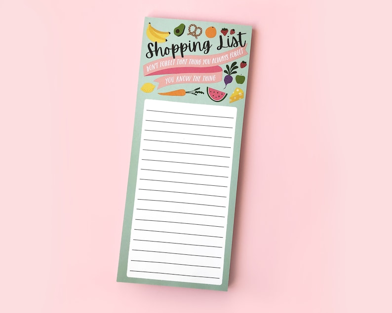 Funny Notepad, Mother's Day Gift, Coworker Gift, Grocery List, Shopping List, Lined Notepad, 50 Page Magnetic Notepad image 1