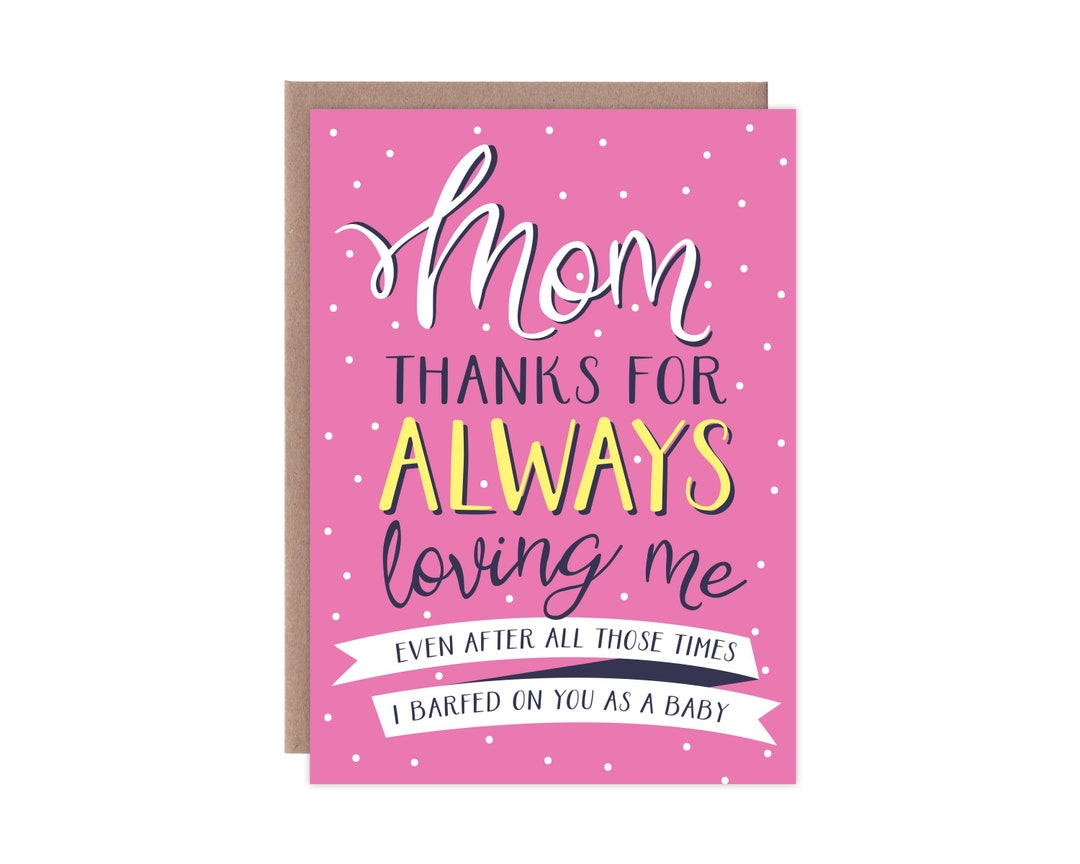 Funny Mother's Day Card Cute Card for Mom Funny Card Etsy