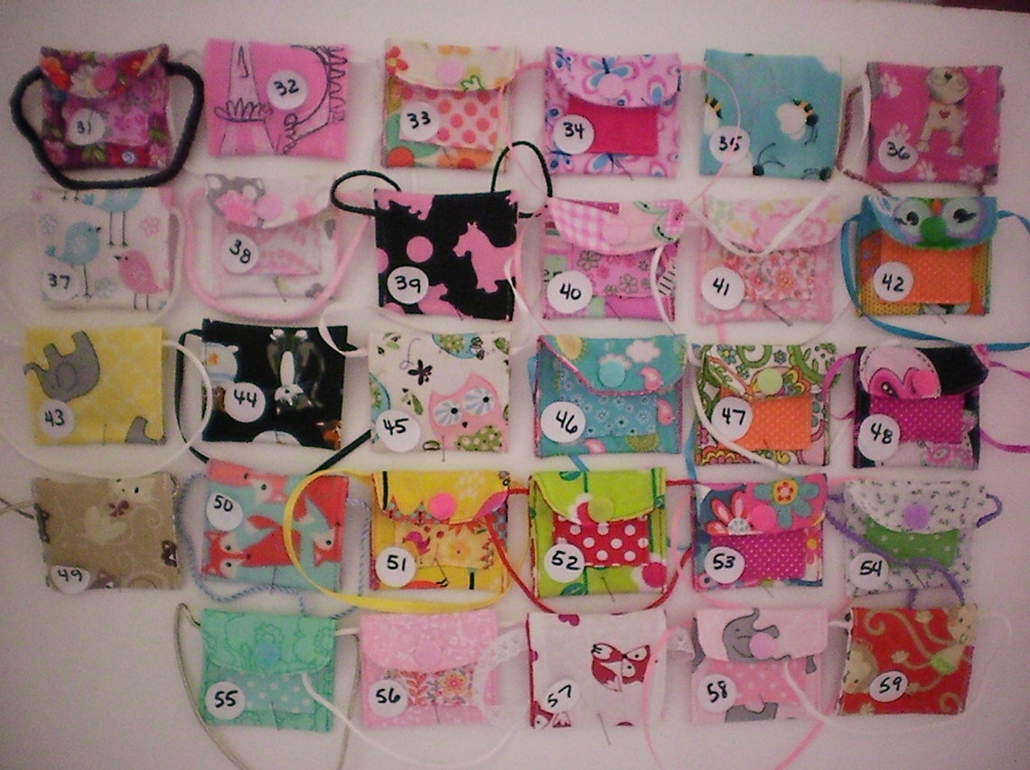 Mini Hanging Pouches With Pocket & Ribbon Strap for Hanging 2 - Etsy